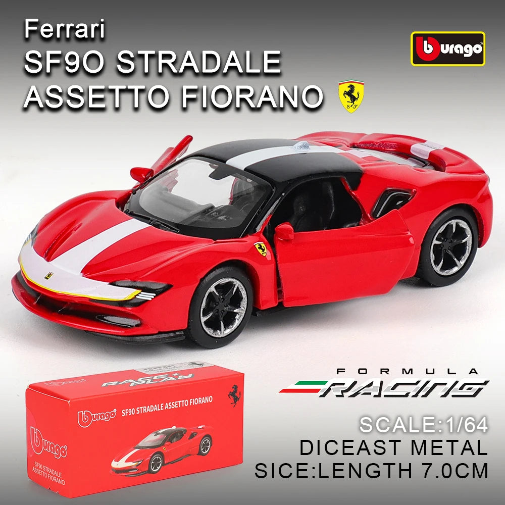 Bburago 1: 64 Ferrari series Multiple choices SP3 812 ENZO F40 F12TDF SF90 458 Car Die Casting Model Children's Gift Toy