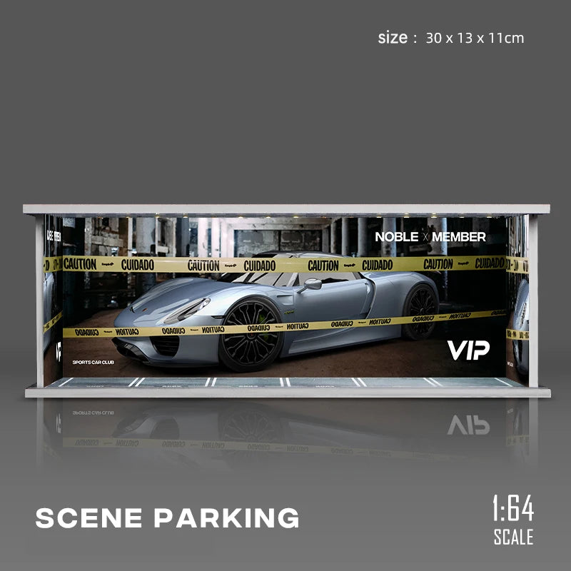 1/64 Garage scene Model Scene with Light Version Simulation Model Scene Decoration Collect (Excluding dolls and car models)
