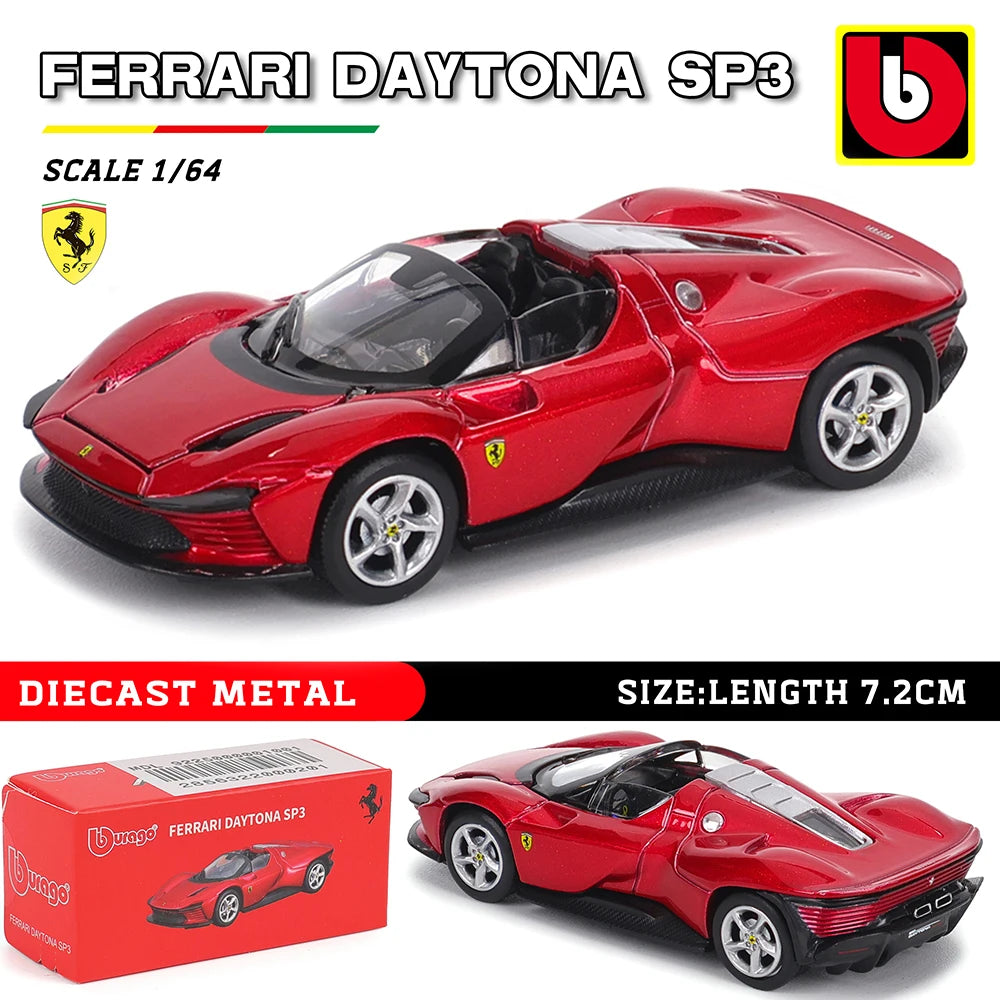 Bburago 1:64 genuine Ferrari SF90 SP1 458 ENZO F40 F12TDF SF90 car model series children's Christmas boy gift toys