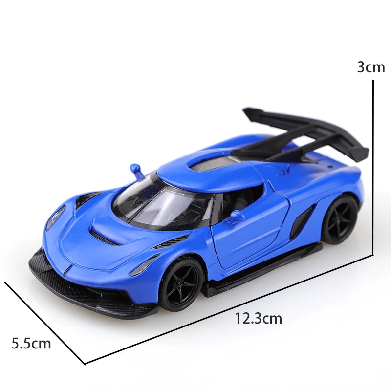 (Bagged) 1:36 scale replica racing car toy model, die-cast metal, realistic car, children's alloy car, boy's toy, car decoration
