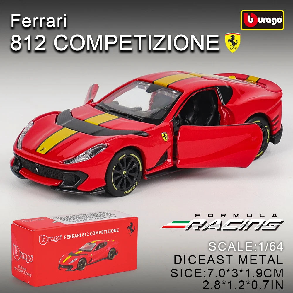Bburago1:64 Ferrari SP3 458 599 ENZO F12 Model Small Collection Car Alloy Model Toy Gift Scene Decoration Classic and Exquisite