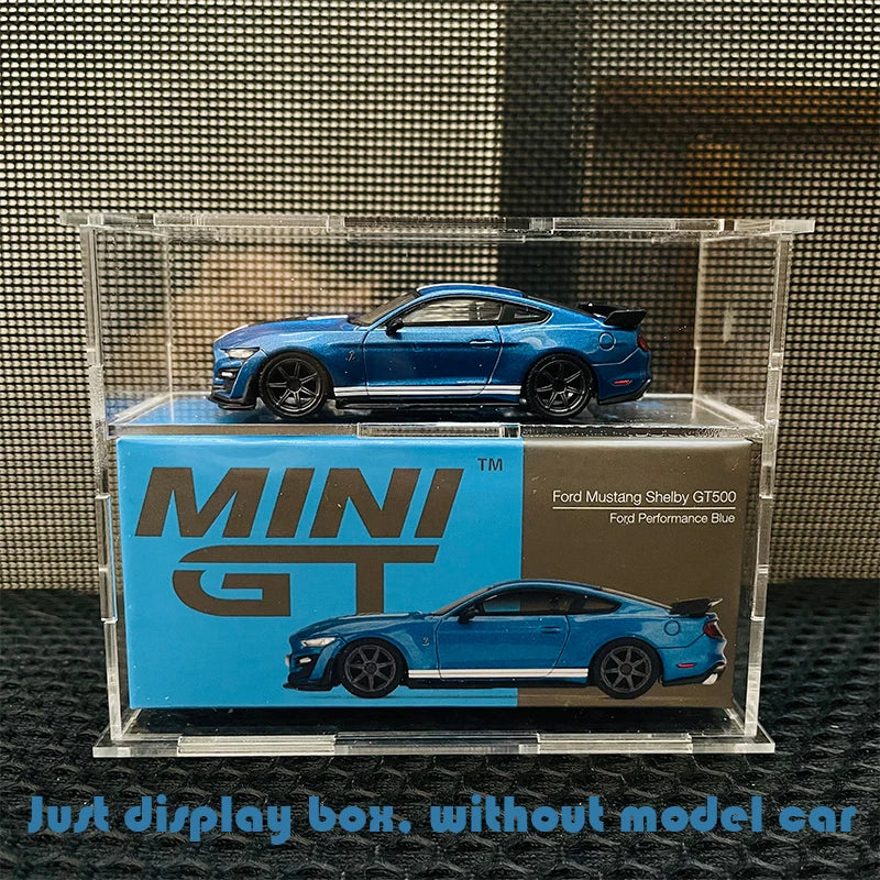 1/64 Model Cars Acrylic Display Case Fit for Mini Size MiniGT Tomica Hotwheels Required Assembly Proof Box Cabinet Toy Vehicles