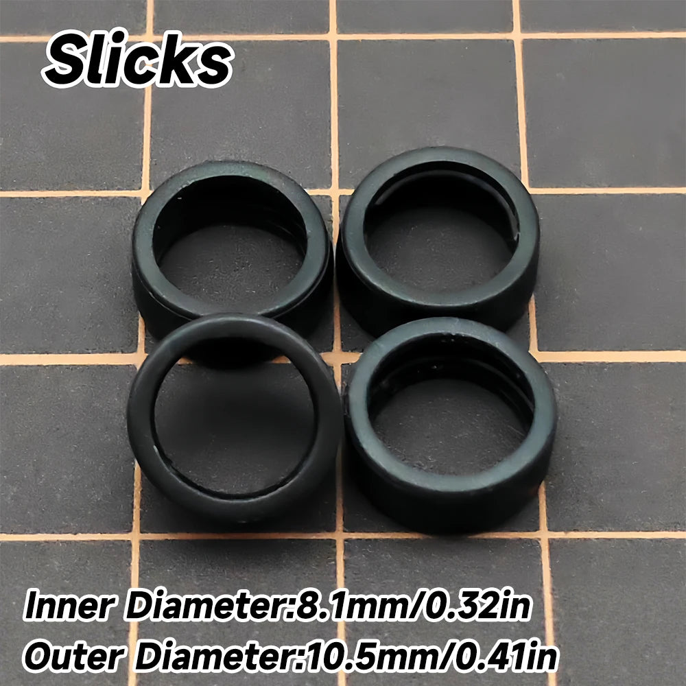 Kicarmod 1/64 Model Car ABS Wheels with Rubber Tire Brake Disc Metal Rims Diameter 10mm Refitting Parts For Model Car Hot Wheels
