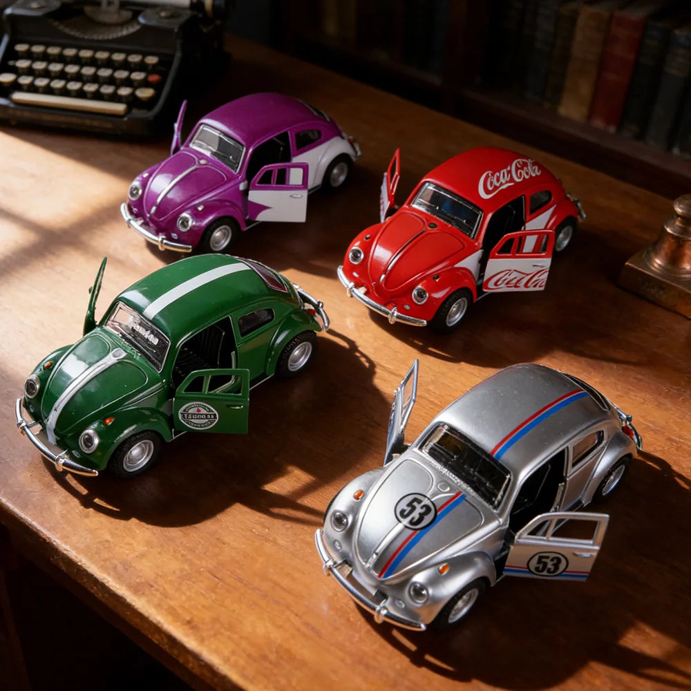 1/32 Scale Alloy Toy Car Mini Alloy Die-cast Beetle Car Model Retro veteran car  Simulation Model Toy For him
