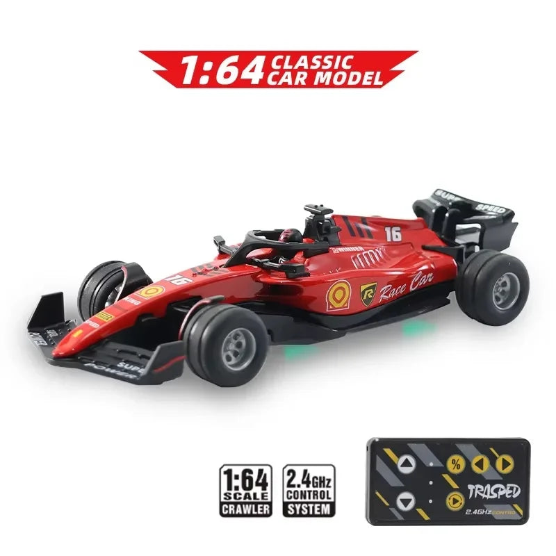 1/64 Mini Formula Racing Alloy RC Cary Model Car Die Cast Toy Car for Boy Gifts Party Toys Children's Remote Control Car Toy