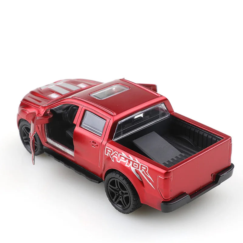 Alloy simulation small truck with openable door, car model, children's toys, gifts, decorations, cake ornaments