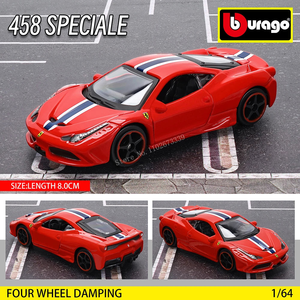 Bburago 1:64 genuine Ferrari SF90 SP1 458 ENZO F40 F12TDF SF90 car model series children's Christmas boy gift toys